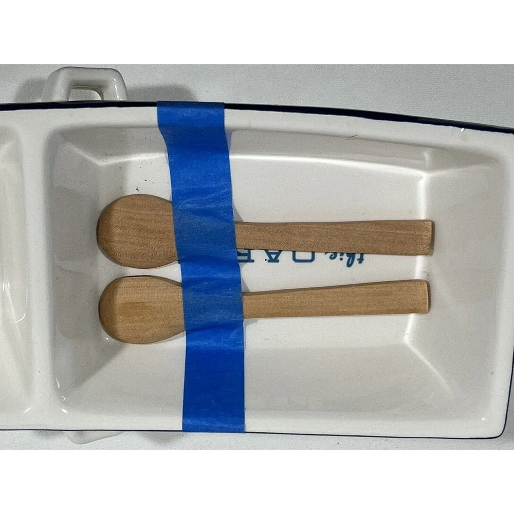 Twos Company Nautical Rowboat‎ Serving Dish Set Coastal Cottage Decor